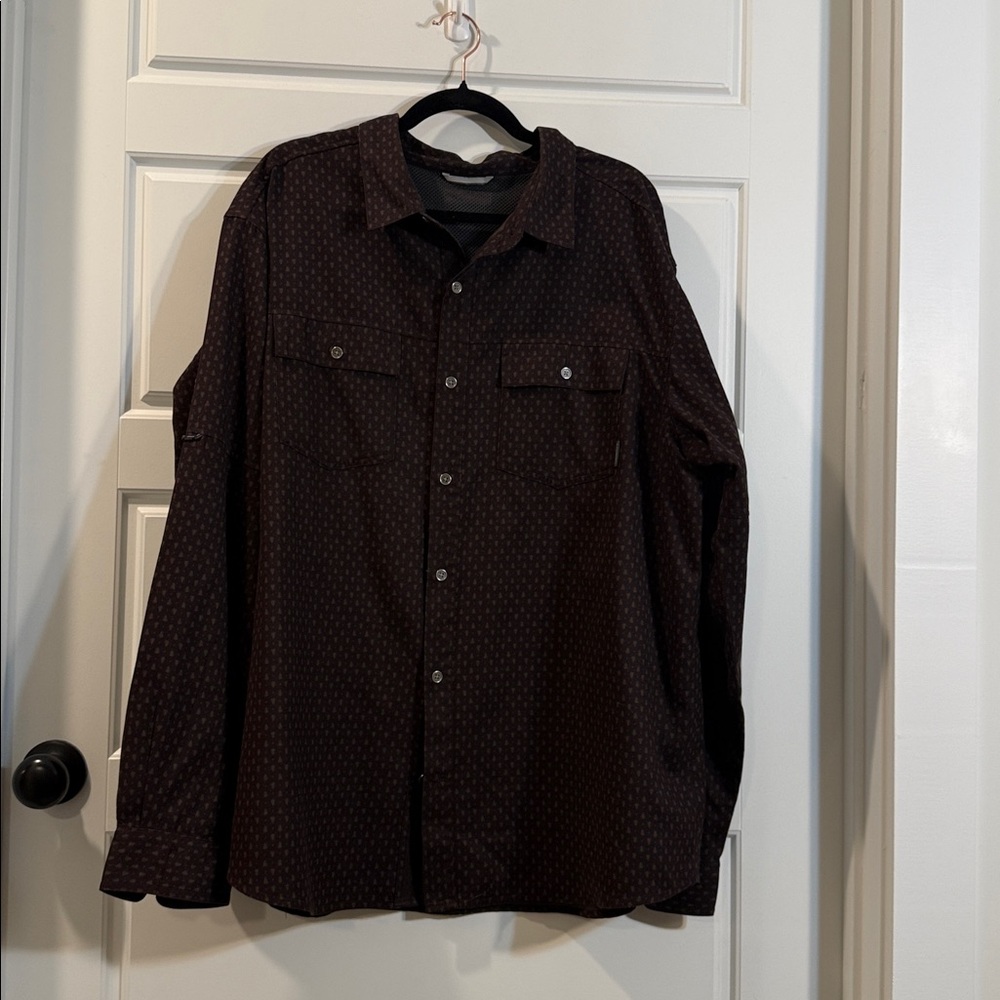 Columbia Mens Pilsner Lodge Print Long Sleeve XXL